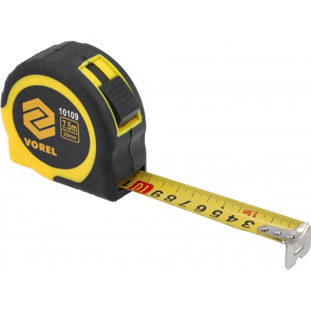 RULETĂ 7,5MX25MM, GALBEN - NEGRU