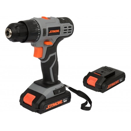 DRILL DRIVER 20V 26NM WITH 2 BATTERIES 2AH AND CHARGER