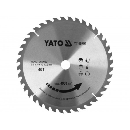DISC CIRCULAR PENTRU LEMN 315X40TX30MM