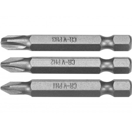 SET 3 BIȚI 1/4'' PH1, PH2, PH3 50MM