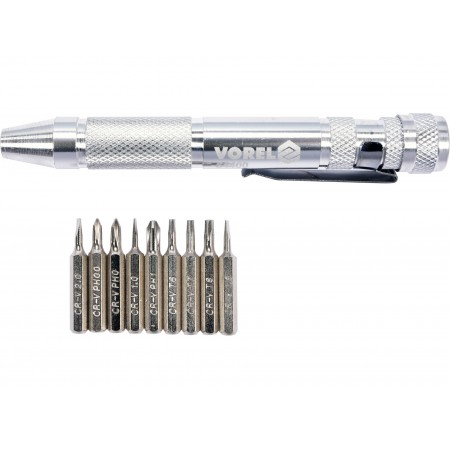 SET ȘURUBELNIȚĂ METALICĂ CU BIȚI, 10 PIESE