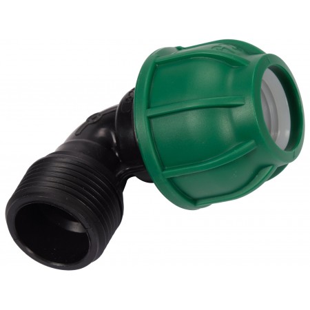 CONECTOR ȚEVI PP 90°, FILET EXTERIOR, 25MM X 1''