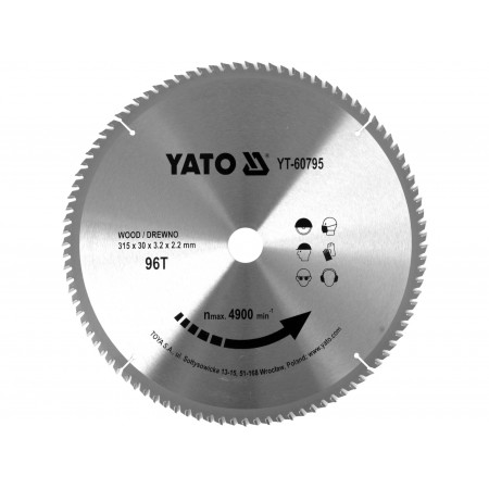 DISC CIRCULAR PENTRU LEMN 315X96TX30MM