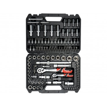 TRUSĂ TUBULARE ȘI ANTRENOR 1/4'', 1/2'', 108 PIESE