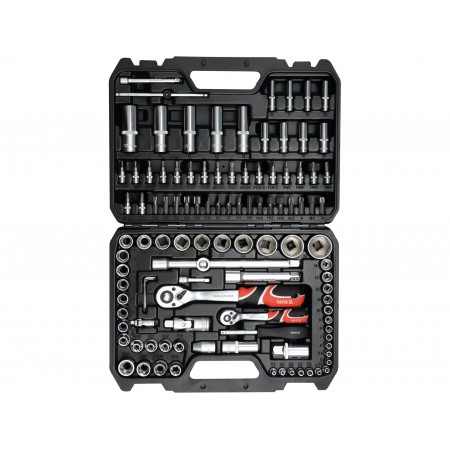 TRUSĂ TUBULARE ȘI ANTRENOR 1/4'', 1/2'', 108 PIESE