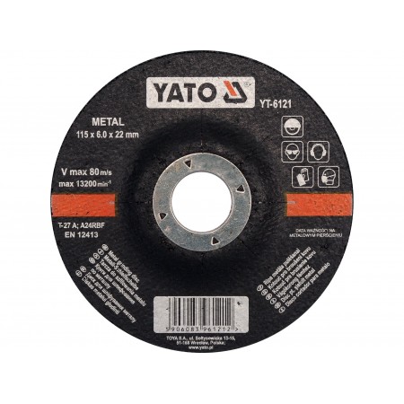 DISC PENTRU ȘLEFUIT,DEPRESAT, 115X22X6MM