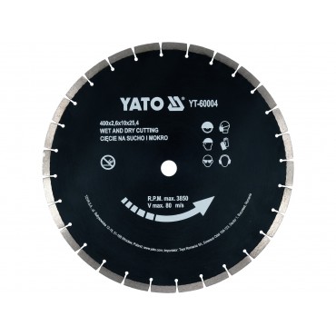DISC DIAMANTAT PENTRU BETON 3400X25.4MM, TĂIEREA USCĂTĂ ȘI UMEDĂ