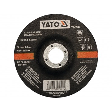 DISC DE ȘLEFUIRE PENTRU OȚEL INOXIDABIL 125X6.8X22MM