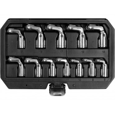 SET CHEI INELARE SEMI-DESCHISE CU ADAPTOR 3/8'', 12 PIESE