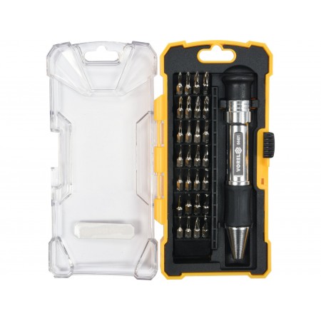 SET ȘURUBELNIȚĂ CU BIȚI, METALICĂ, 29 BUC